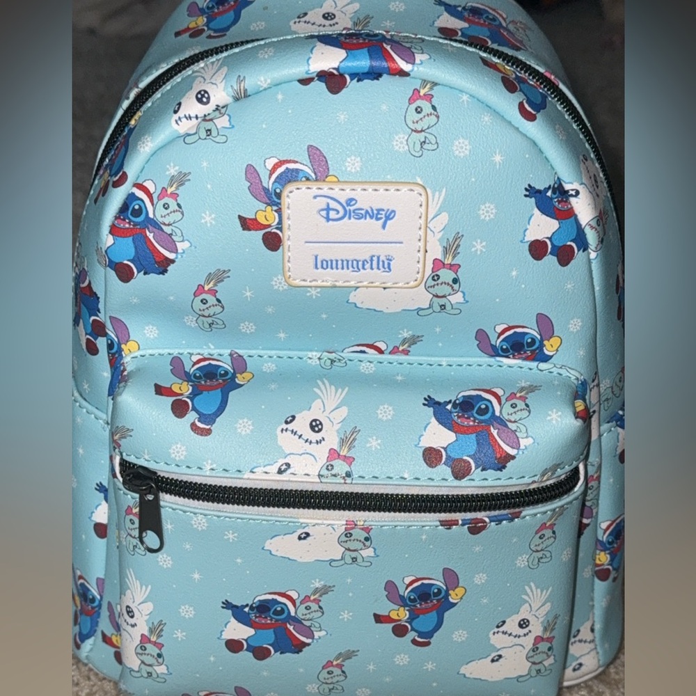Loungefly Blue Stitch Character Print Bag